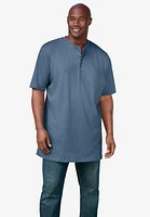 Boulder Creek by KingSize Men's Big & Tall Heavyweight Longer-Length Short-Sleeve Henley Shirt