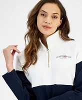 Tommy Hilfiger Women's Colorblocked Quarter-Zip Sweatshirt