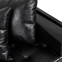 Streamdale Furniture Contemporary Faux Leather Loveseat with Accent Pillows