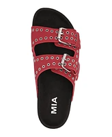 Mia Women's Brooklyn Slip-On Buckle Slide Sandals