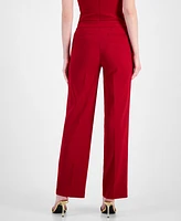 Anne Klein Women's High-Rise Seam-Front Pants