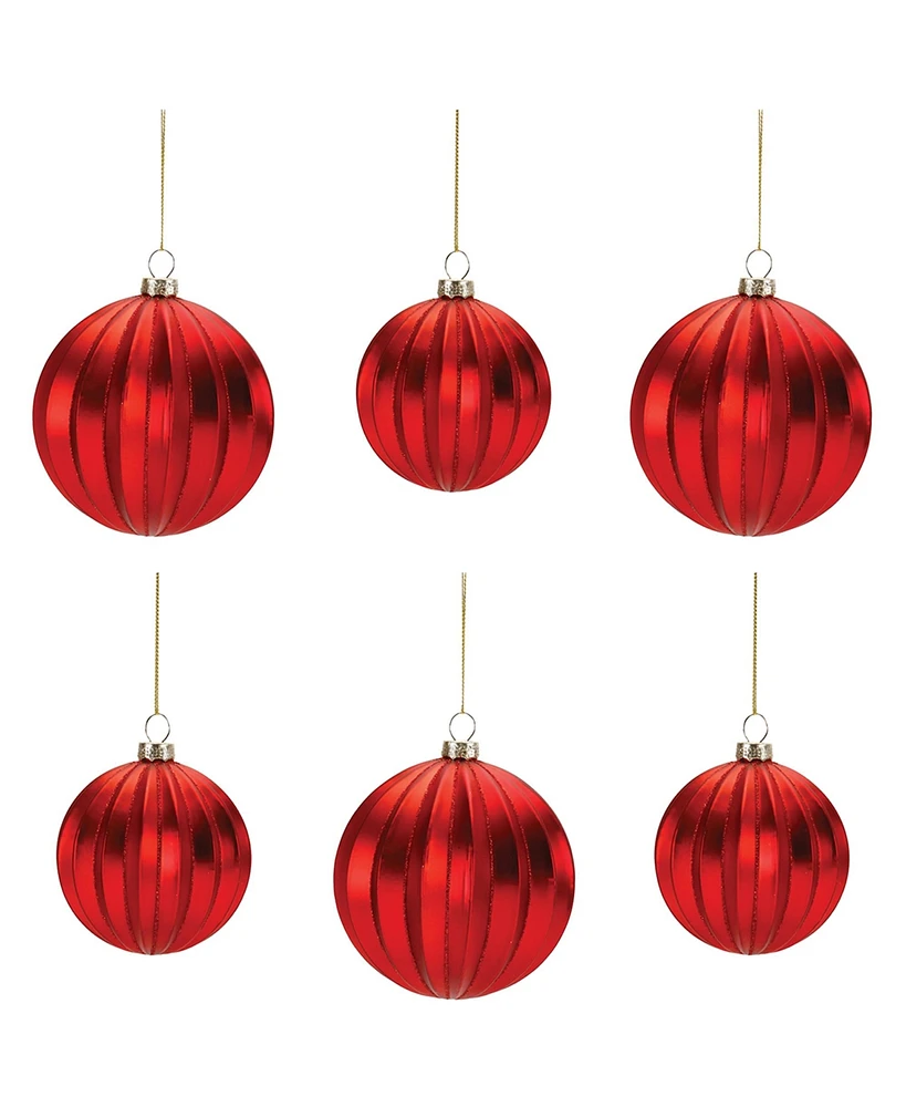 Slickblue Set of 6 Shatterproof Christmas Ball Ornaments for Festive Holiday Decor