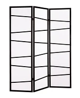 Streamdale Furniture 3-Panel Screen Room Divider, Black