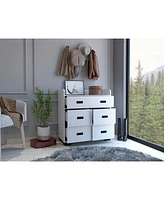 Streamdale Furniture Edgemont 5-Drawer Dresser White