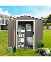 Streamdale Furniture 8FT X 4FT Outdoor Metal Storage Shed With Window