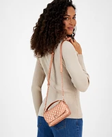 I.n.c. International Concepts Tollann Rose Gold Metallic Quilt Mini Crossbody, Created for Macy's