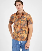 Sun + Stone Men's Matteo Short Sleeve Shirt, Created for Macy's