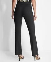 Dkny Women's High-Rise Front-Seamed Side-Zip Trousers