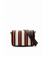 Desigual Women's S padded stripy crossbody bag