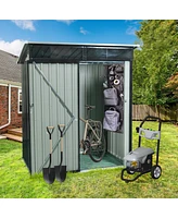 Streamdale Furniture 5FT X 3FT Outdoor Metal Storage Shed Transparent Plate