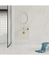 24 Inch Soft Close Doors Bathroom Vanity With Sink, For Small Bathroom