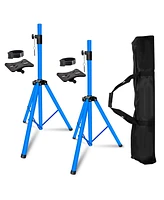 5 Core Speaker Stand Pair 2Pieces Tripod Heavy Duty Adjustable Up to 72 Inch Dj Studio Monitor Stands Pole Mount