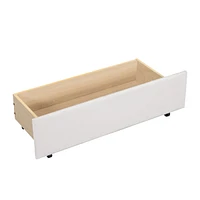 Twin Size Upholstered Daybed With Ergonomic Design Backrest And 2 Drawers