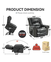 Streamdale Furniture Dual Motor Power Lift Recliner Chair with Heat Massage