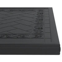 Elegant Black Aluminum Table with 160lbs Capacity, 35.43"W x 56.06"L