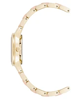 Anne Klein Women's Quartz Iridescent Acetate and Gold-Tone Alloy Metal Bracelet Watch, 30mm - Iridescent/Gold