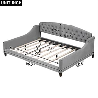 Modern Luxury Tufted Button Daybed, Full
