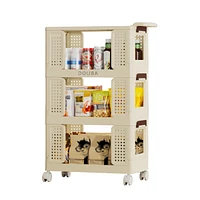 Simplie Fun 3-Tier Rolling Storage Cart with Drawer and Lockable Wheels