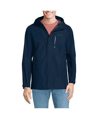 Lands' End Big & Tall Waterproof Hooded Packable Rain Jacket