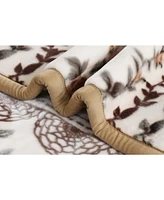 Clara Clark Heavy & Warm Korean Style Reversible Printed Raschel Mink Bed Blanket - Wrinkle Free Fade Resistant King 87x94 Inches 12 Lbs.