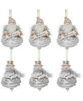 Slickblue Santa and Snowman Ornament (Set of 6)