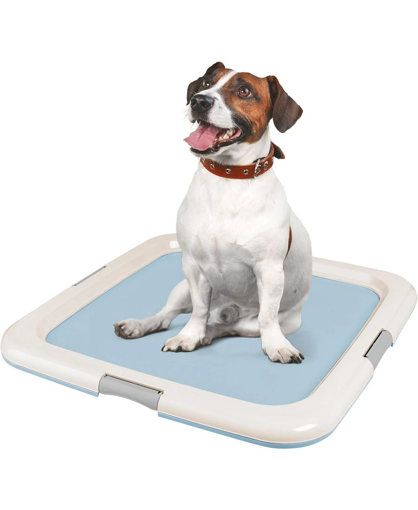 Iris Usa Holder, Fits 23"x23" or Larger, Medium, Puppy Dog Pad Hoder, Secured Latches, Non-Skid Rubber Feet, High Polish Finish for Easy Cleaning, Lea