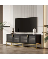 Streamdale Furniture Modern Tv Stand with Metal Legs