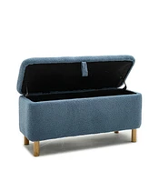 Streamdale Furniture Basics Upholstered Storage Ottoman And Entryway Bench