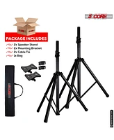 5 Core Speaker Stand Pair Tripod Floor Adjustable Up to 48 Inch Dj Studio Monitor Stands Pole Mount