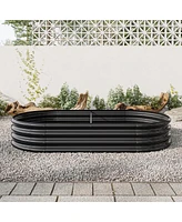 Streamdale Furniture Large Metal Oval Raised Garden Bed