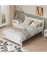 Streamdale Furniture Full Size Solid Wood Platform Bed Frame For Kids, Teens, Adults, No Need Box Spring