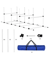 Simplie Fun Adjustable Dog Training Equipment with Fixed Bottom Bar and Carry Bag