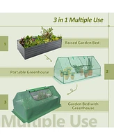 Streamdale Furniture 3-in-1 Garden Bed Kit Raised Bed, Greenhouse, Customizable