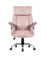 Simplie Fun Swivel Office Room Chair Executive Desk Chair Velvet