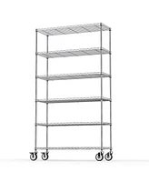 Streamdale Furniture 6 Tier Shelf Wire Shelving Unit Fence Shelf