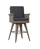 30" Water-Resistant Wicker Barstool