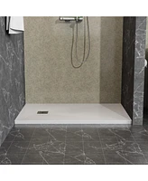 32"x48" White Abs & Acrylic Shower Base Combo
