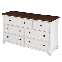 Wooden Captain Seven-Drawer Dresser For Bedroom, Living Room, Kids' Room