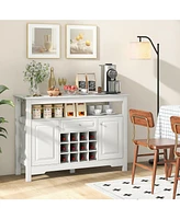 Givimo Buffet Sideboard Wine Liquor Coffee Bar Cabinet with Removable Wine Rack