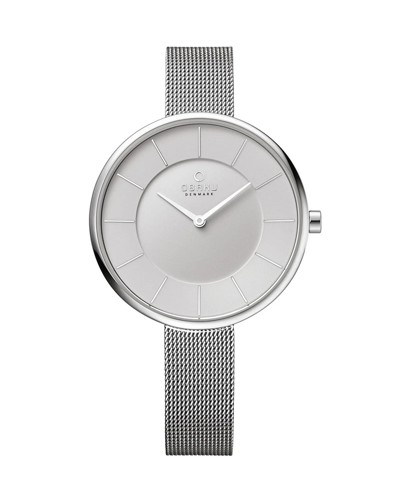 Obaku Women's Sand White Dial Watch - V185LXCIMC