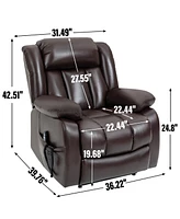 Electric Power Lift Recliner with Massage & Heat