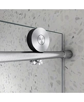 Streamdale Furniture Brushed Nickel Frameless Shower Door with Adjustable Soft-Closing