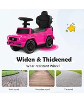 Skonyon 3-In-1 Kids Ride on Mercedes Benz G350 Push Car with Canopy