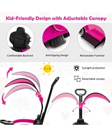 Skonyon 3-In-1 Kids Ride on Mercedes Benz G350 Push Car with Canopy