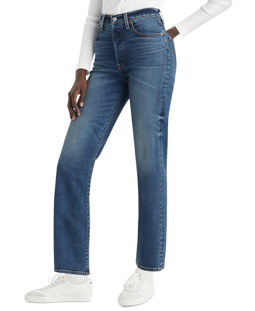 Levi's Women's Ribcage Ultra High Rise Straight Ankle Jeans