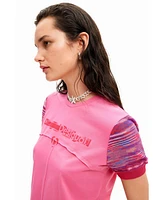 Desigual Women's Seamed logo T-shirt