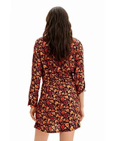 Desigual Women's Short floral shirt dress