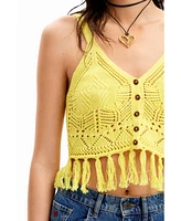 Desigual Women's Crochet crop top