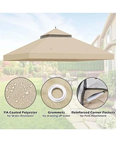 Yescom Canopy Top Replacement UV30+ Cover for 2-Tier 10x12 Ft Gazebo Patio
