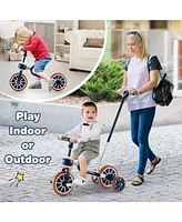 Skonyon 4-in-1 Kids Tricycle with Adjustable Parent Push Handle for 2-4 Years Old